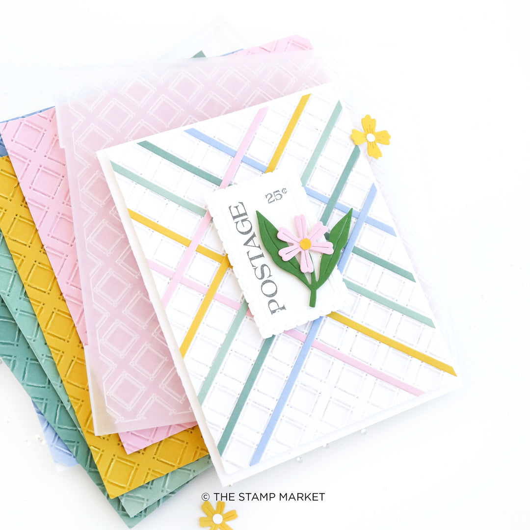 PICNIC PLAID EMBOSSING FOLDER