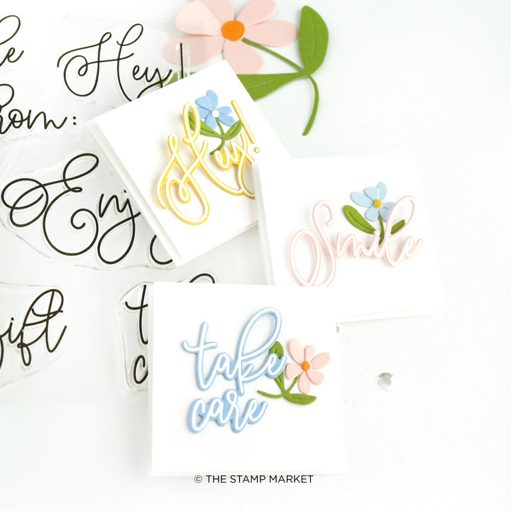 SIMPLE SCRIPTY GREETINGS STAMP