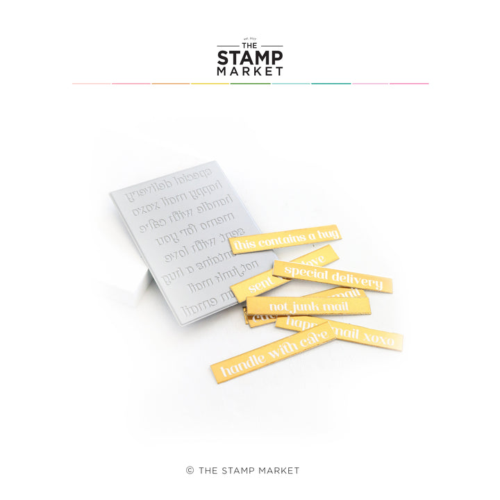 STAMP &amp; CUT SALUTATIONS PRESS PLATE
