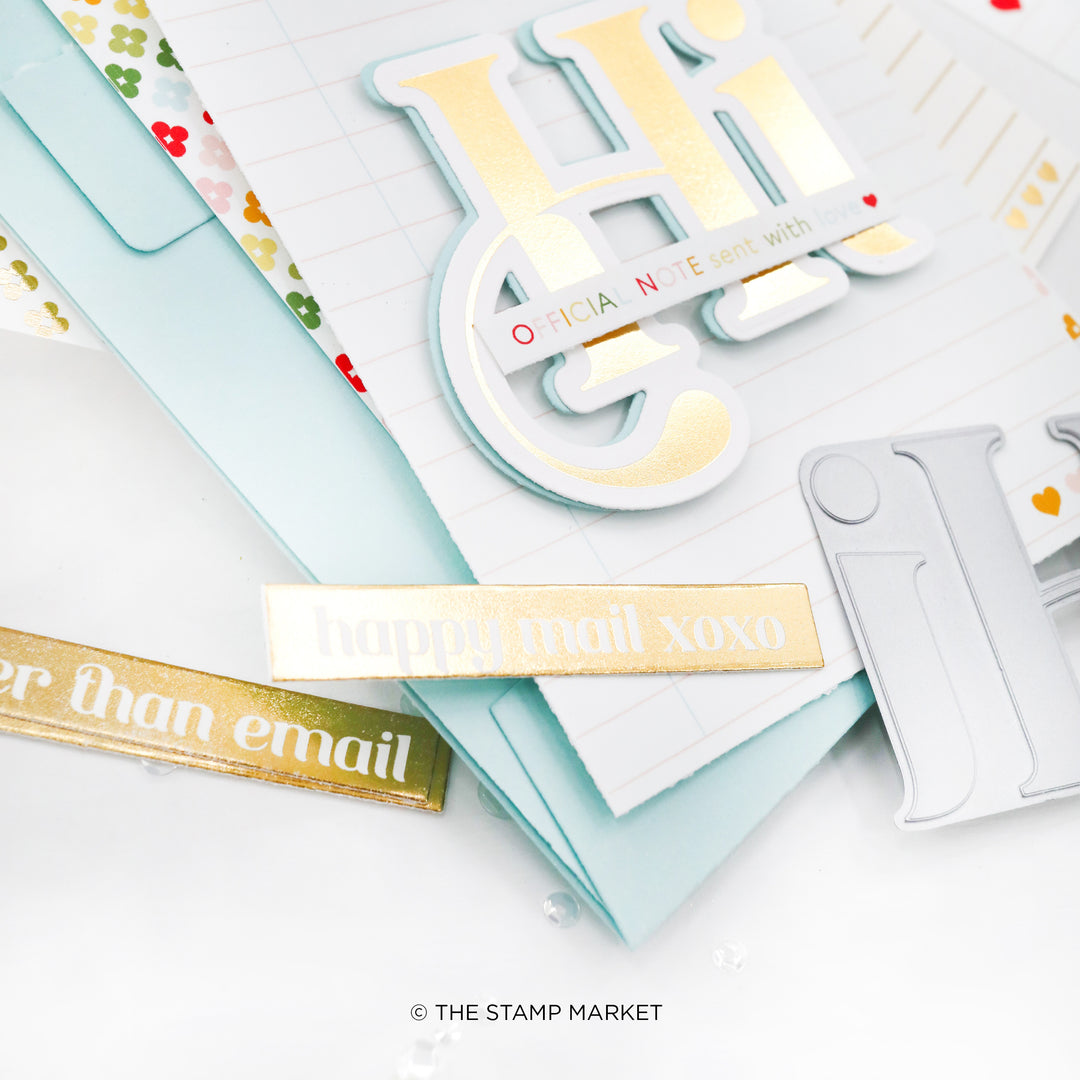 STAMP &amp; CUT SALUTATIONS PRESS PLATE
