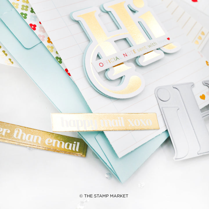 STAMP &amp; CUT SALUTATIONS PRESS PLATE