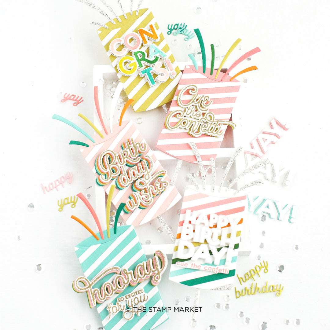 CUE THE CONFETTI STAMP