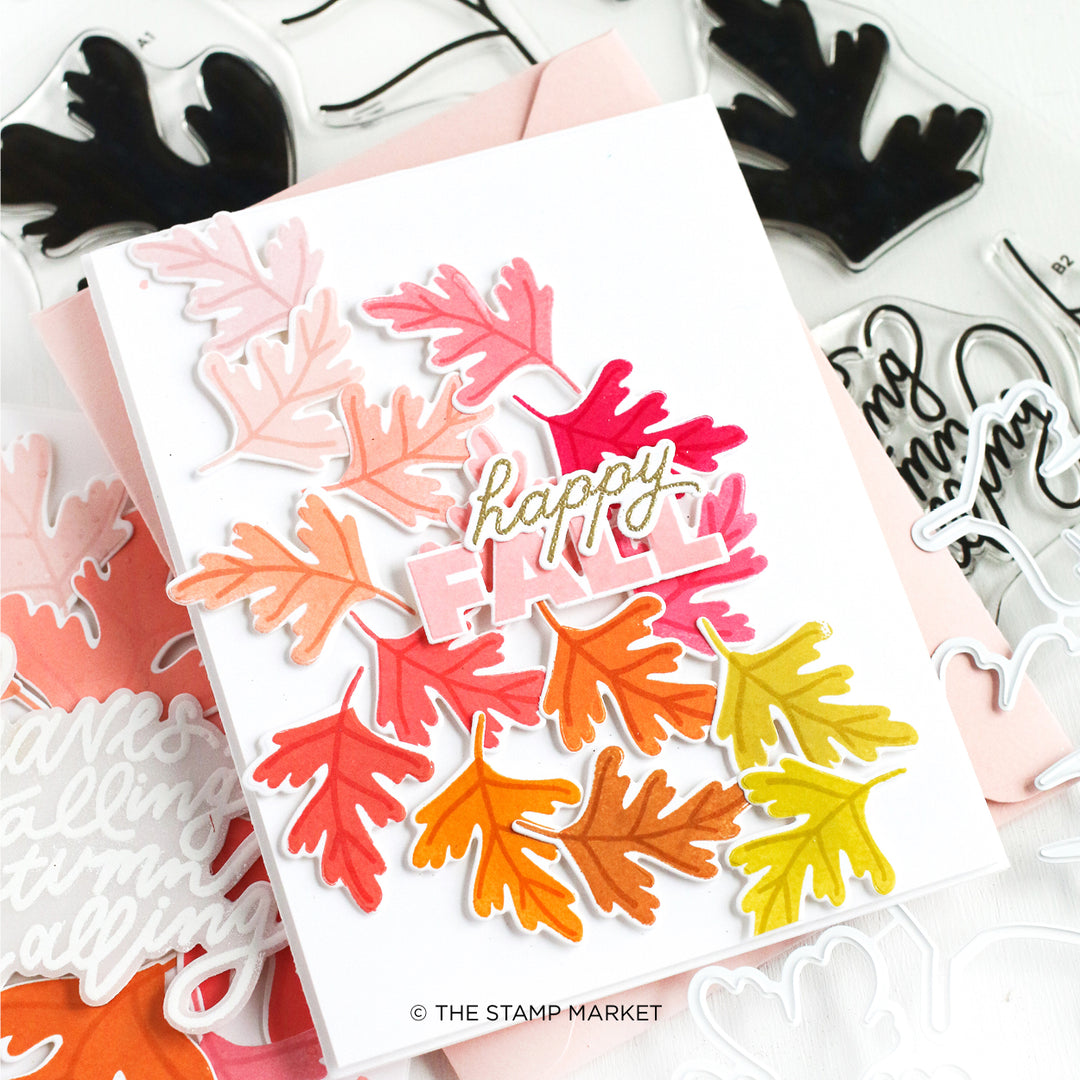 FALLING LEAVES STAMP &amp; DIE BUNDLE