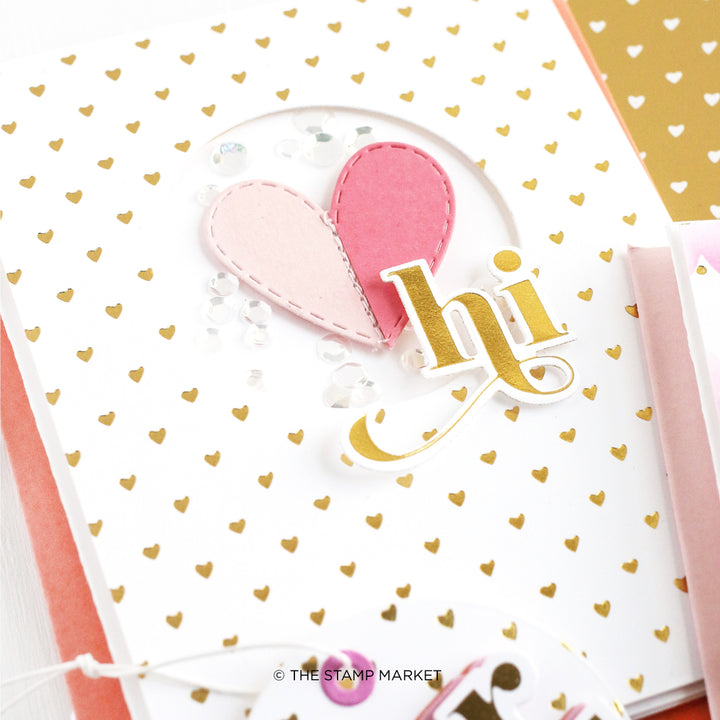 SAY HELLO FOIL PLATE &amp; DIE